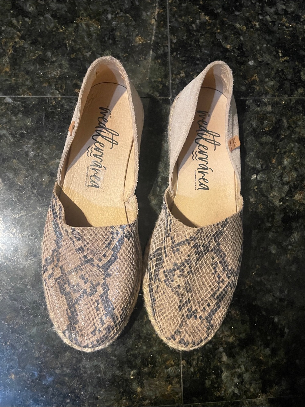 Snakeskin Flats (Handmade in Spain